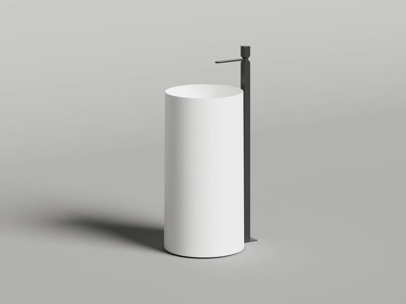 Раковина напольная Salini Armonia Round 01 белый матовый 130421M Hanex