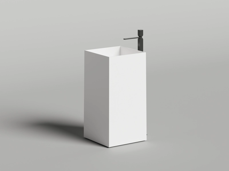 Раковина напольная Salini Armonia Square 01 белая матовая 130521M Hanex