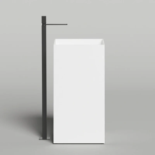 Раковина напольная Salini Armonia Square 01 белая глянцевая 130511G Hanex