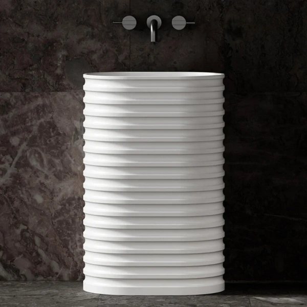 Раковина Abber Stein 58 см белая матовая AS2550-H Hanex