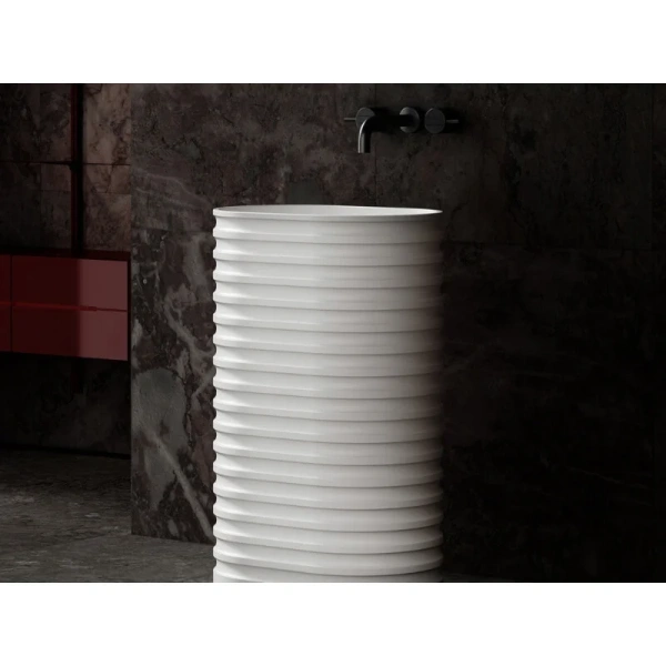 Раковина Abber Stein 58 см белая матовая AS2550-H Hanex