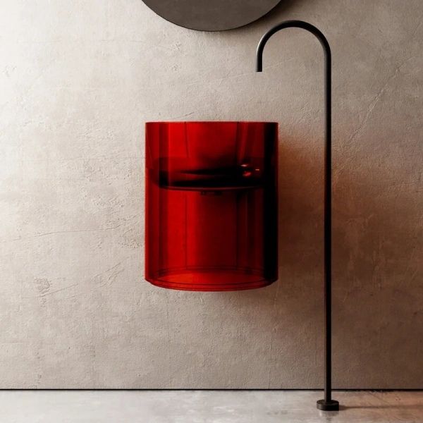 Раковина Abber Kristall 42 см красная AT2704Rubin Hanex