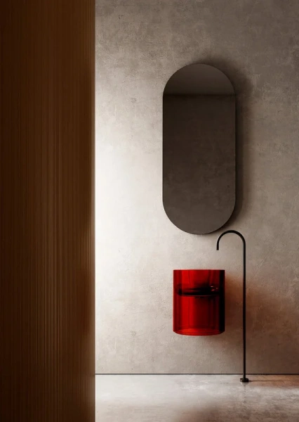 Раковина Abber Kristall 42 см красная AT2704Rubin Hanex