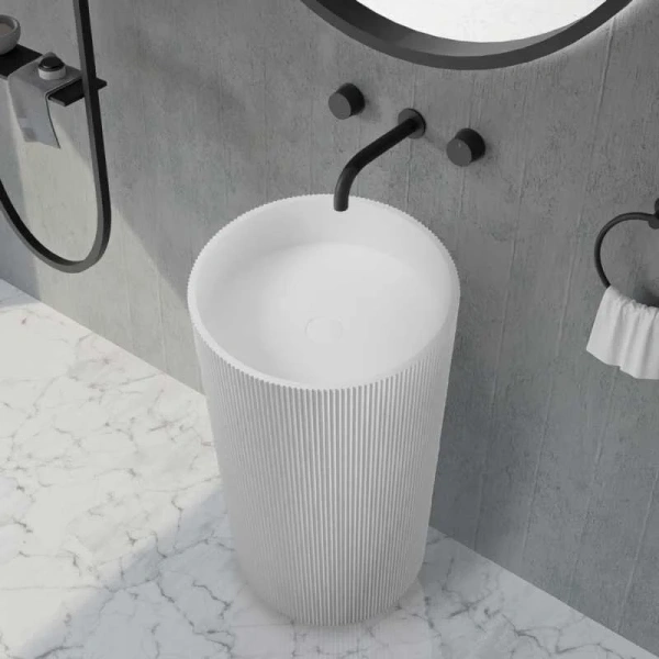 Раковина Abber Stein 50 см белая матовая AS2501-H Hanex