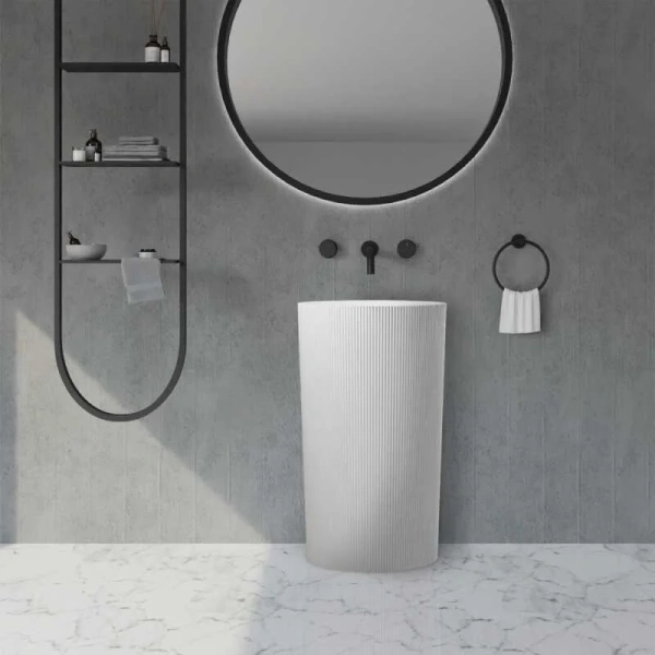 Раковина Abber Stein 50 см белая матовая AS2501-H Hanex