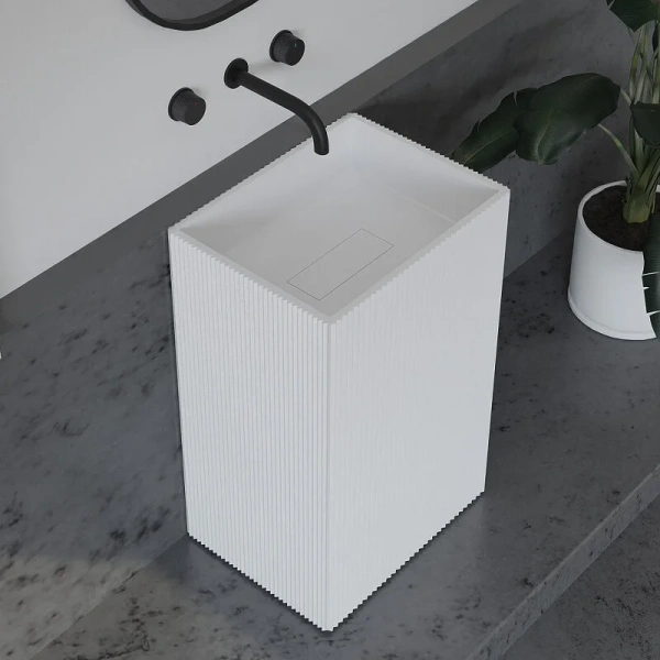 Раковина Abber Stein 50 см белая матовая AS2503-H Hanex