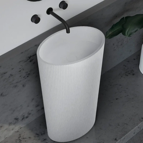 Раковина Abber Stein 50 см белая матовая AS2504-H Hanex