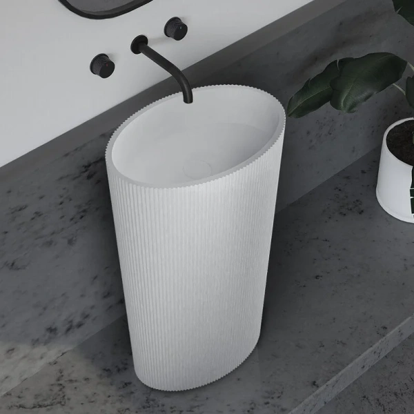 Раковина Abber Stein 50 см белая матовая AS2504-H Hanex