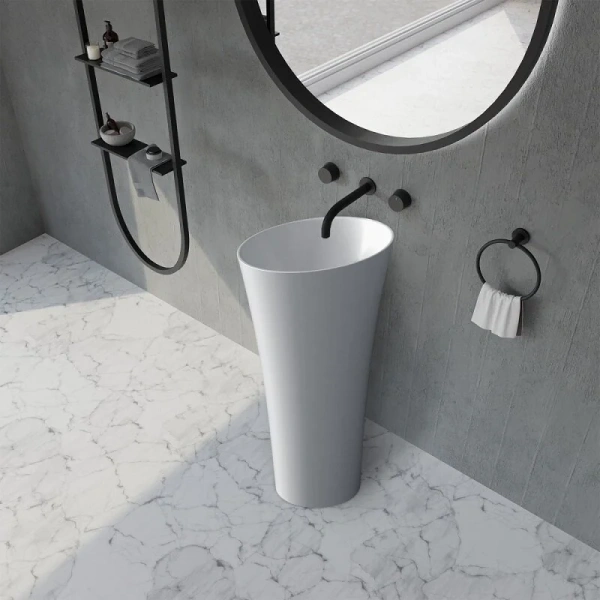 Раковина напольная Abber Stein без отверстий под смеситель AS2509 Hanex