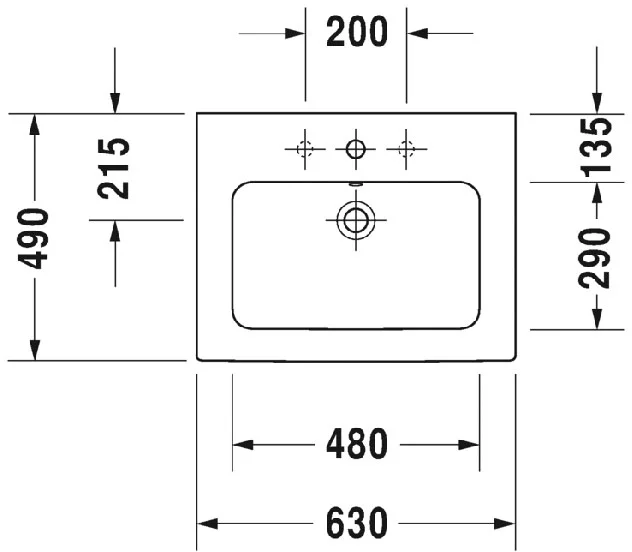 Раковина встраиваемая Duravit ME by Starck  233663 Hanex