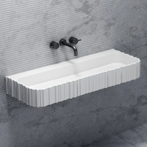 Раковина Abber Stein 100 см белая матовая AS2652-1.0 Hanex