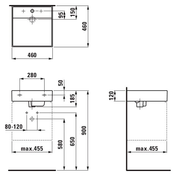 Раковина накладная Laufen Kartell 8.1533.1 Hanex