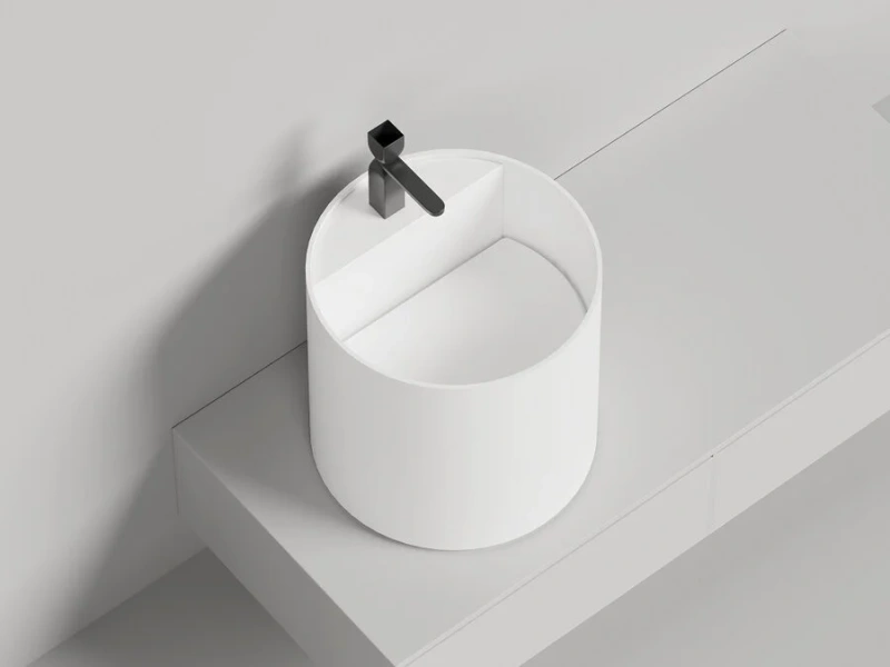 Раковина Salini Armonia Round Top 03 45 см белая матовая 130423TM Hanex