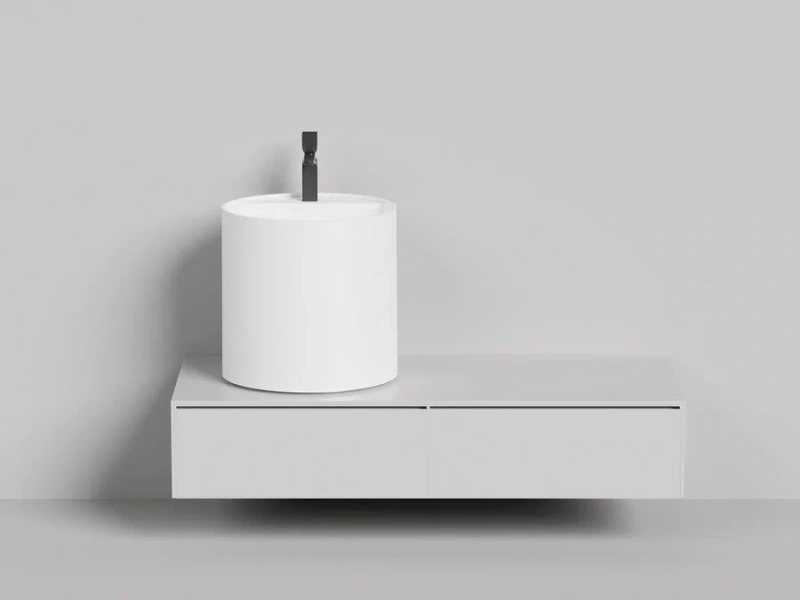 Раковина Salini Armonia Round Top 03 45 см белая матовая 130423TM Hanex