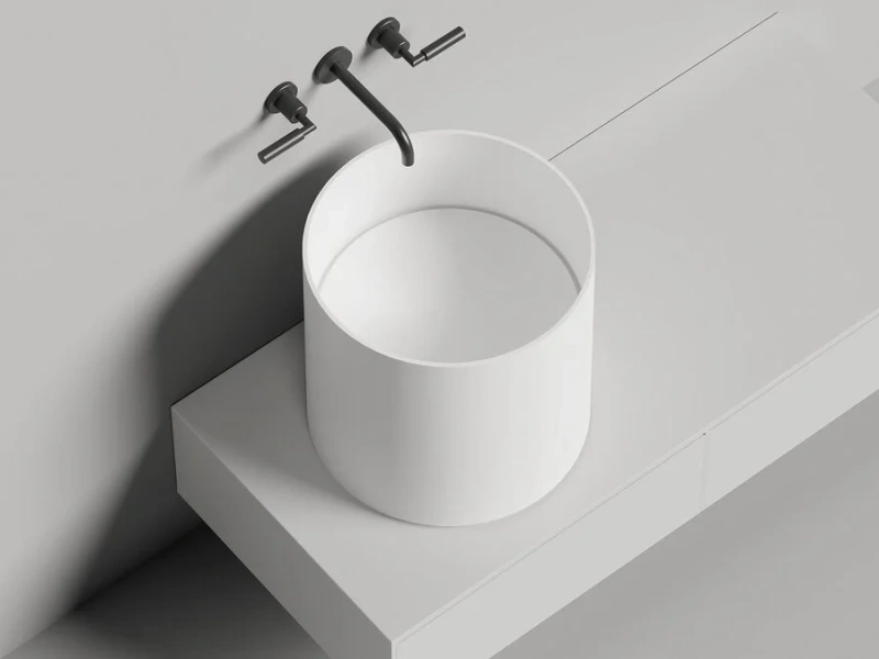 Раковина Salini Armonia Round 03 45 см белый матовый 130423M Hanex