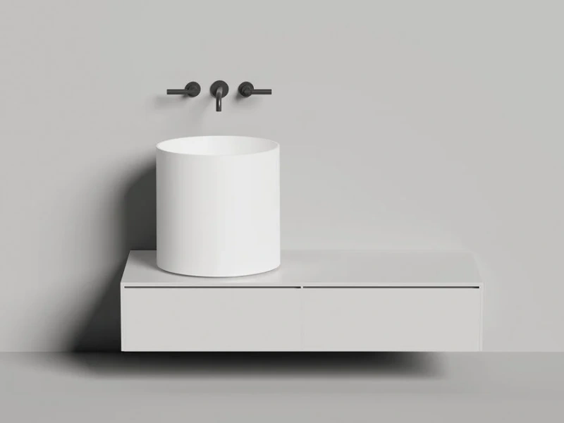 Раковина Salini Armonia Round 03 45 см белый матовый 130423M Hanex