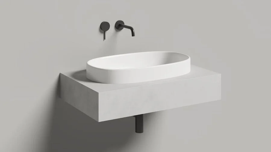 Раковина Salini Greca 65 см белая матовая 1803201M Hanex