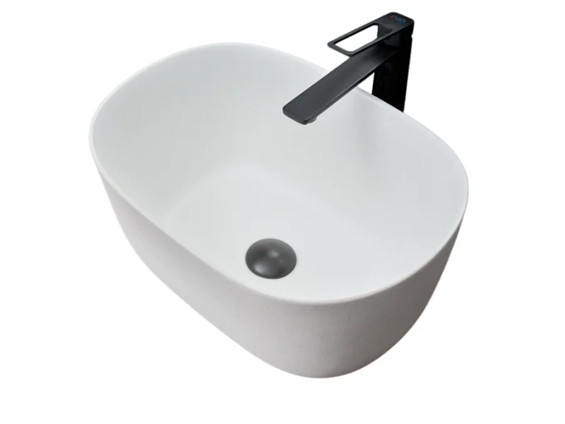 Раковина GID Creativo N9302wg 45 см белая матовая/белый графит 51220 Hanex