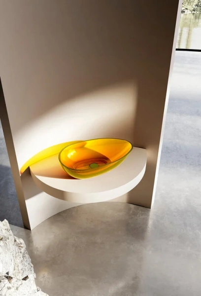 Раковина Abber Kristall 60 см желтая AT2811Amber Hanex