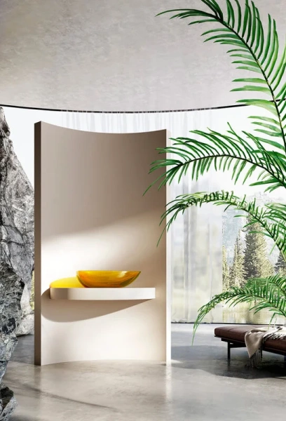 Раковина Abber Kristall 60 см желтая AT2811Amber Hanex