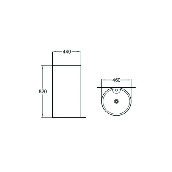 Раковина напольная SantiLine 46 см серая матовая SL-4003MG Hanex