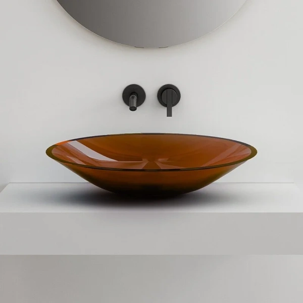 Раковина Abber Kristall AT2812 53 см прозрачная Hanex