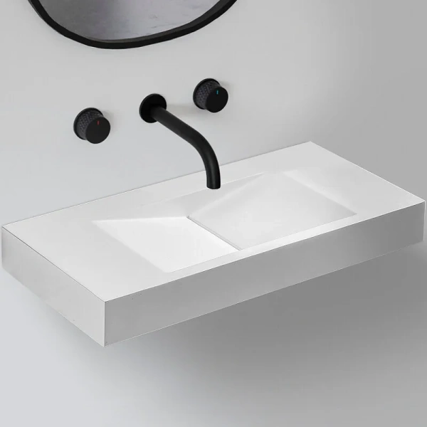 Раковина Abber Stein 100 см белая матовая AS2641 Hanex