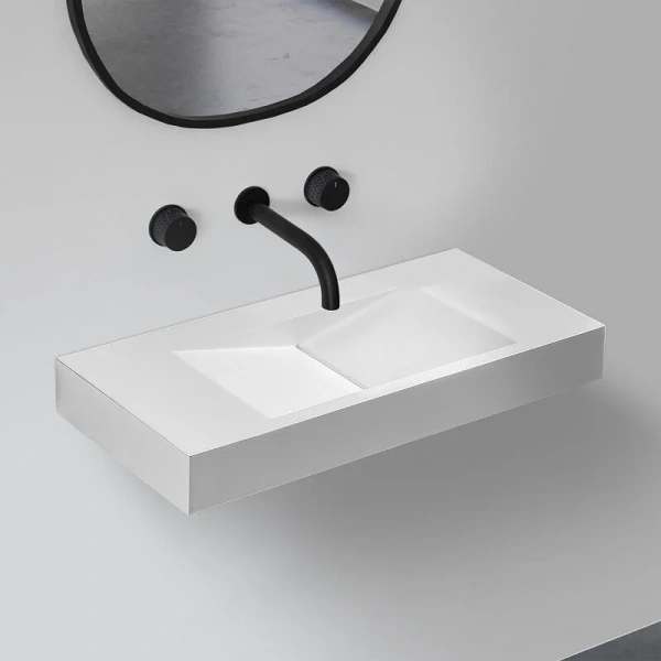 Раковина Abber Stein 100 см белая матовая AS2641 Hanex