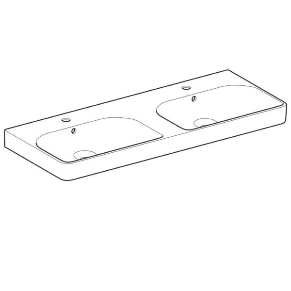 Раковина Geberit Smyle Square 120 см двойная 500.223.01.1 Hanex