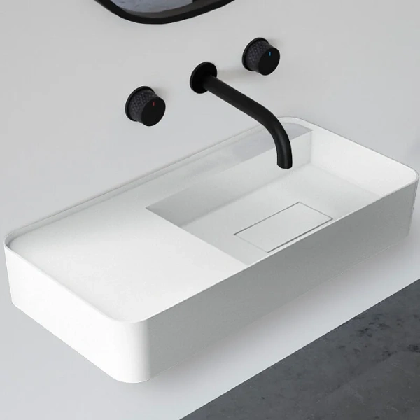 Раковина Abber Stein 80 см белая матовая AS2627-0.8 Hanex