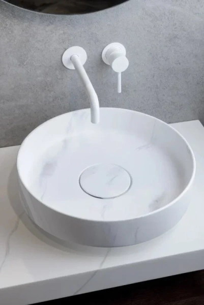 Раковина Boheme Corian 40 см calacatta 801-CLCT Hanex