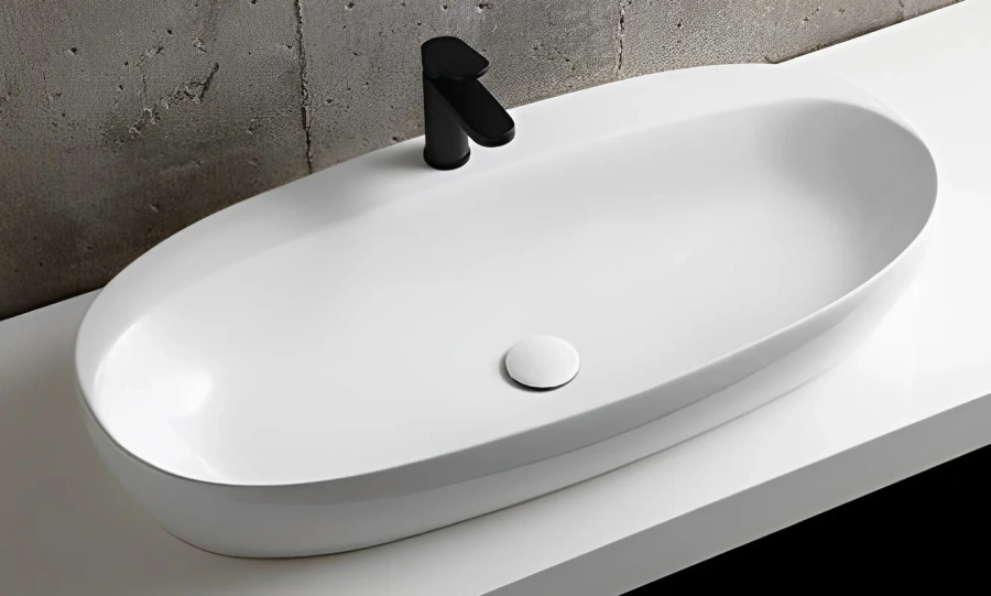 Раковина Azzurra Elegance 90 см овальная ELLA090440CMBI/(ECI90M bi)*1 Hanex