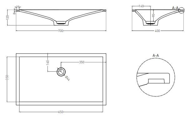 Раковина Salini Marea 13 70 см Solix белая матовая 1802213M Hanex