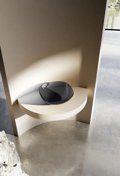 Раковина Abber Kristall AT2806 43 см прозрачная Hanex