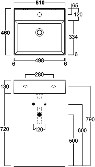 Раковина Simas Agile 51 см черная матовая AG51 nero matt*1 Hanex