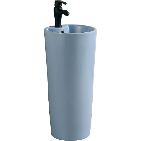 Раковина напольная SantiLine 41 см голубая матовая SL-4007BM Hanex