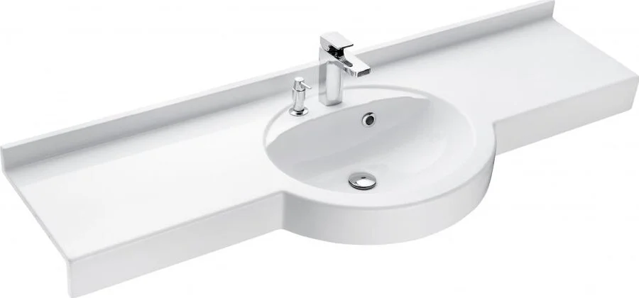 Раковина Акватон Отель 150 см с навесами 1A70133NOT010 Hanex