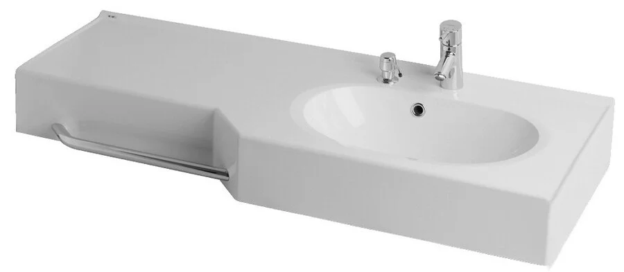 Раковина Акватон Отель 1A70113WOT01 126 см с навесами Hanex
