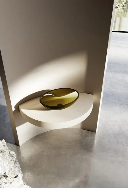 Раковина Abber Kristall AT2802 50 см прозрачная Hanex