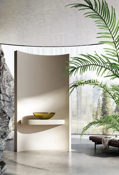 Раковина Abber Kristall AT2802 50 см прозрачная Hanex