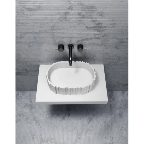 Раковина Abber Stein 56 см белая матовая AS2655 Hanex