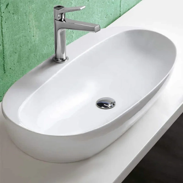 Раковина Azzurra Elegance 70 см овальная ELLA070420CMBI/(ECI70M bi)*1 Hanex