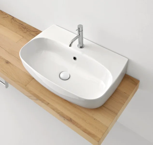 Раковина Kerasan Nolita 5342 70 см с 1 отверстием под смеситель