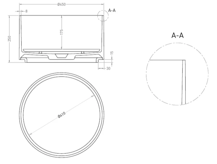 Раковина Salini Armonia Round 02 45 см круглая 130412G