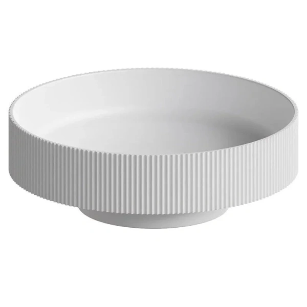 Раковина Boheme Corian 40 см белая 801-R-MW