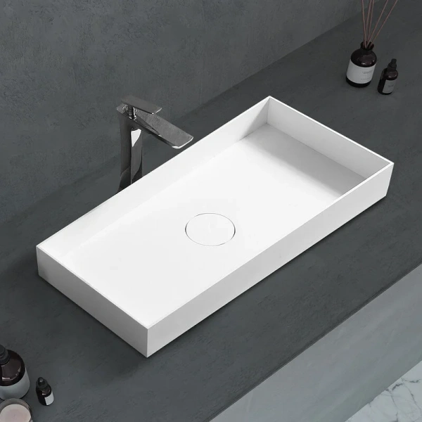 Раковина Abber Stein 80 см белая матовая AS2622