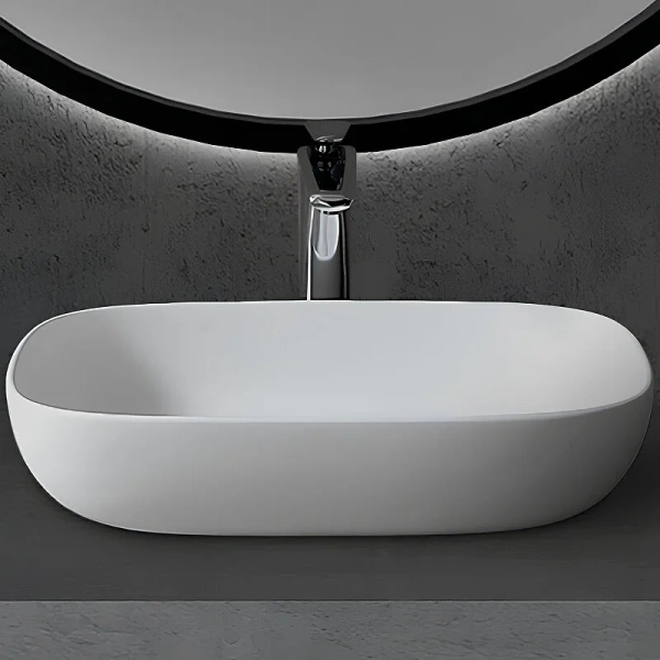 Раковина Abber Stein 60 см белая матовая AS2620