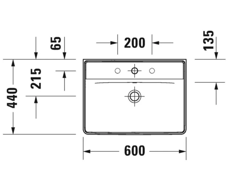 Раковина Duravit D-Neo 60 см белая 2366600000