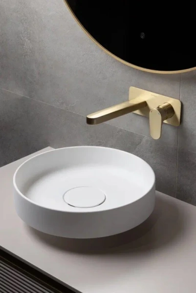 Раковина Boheme Corian 40 см белая матовая 801-MW