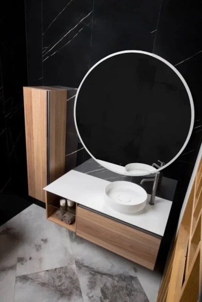 Раковина Boheme Corian 40 см белая матовая 801-MW